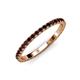 4 - Lara 2.00 mm Red Garnet Eternity Band 