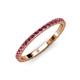 4 - Lara 2.00 mm Rhodolite Garnet Eternity Band 