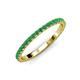 4 - Lara 2.00 mm Emerald Eternity Band 