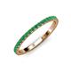 4 - Lara 2.00 mm Emerald Eternity Band 