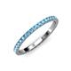 4 - Lara 2.00 mm Blue Topaz Eternity Band 
