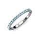 4 - Lara 2.00 mm Aquamarine Eternity Band 