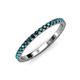 4 - Lara 2.00 mm Blue Diamond Eternity Band 