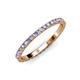 4 - Lara 2.00 mm Tanzanite and Diamond Eternity Band 