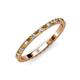 4 - Lara 2.00 mm Citrine and Diamond Eternity Band 