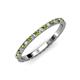 4 - Lara 2.00 mm Peridot and Diamond Eternity Band 
