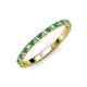 4 - Lara 2.00 mm Emerald and Diamond Eternity Band 