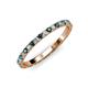4 - Lara 2.00 mm Blue and White Diamond Eternity Band 