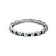 3 - Lara 2.00 mm London Blue Topaz and Diamond Eternity Band 
