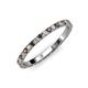 4 - Lara 2.00 mm Smoky Quartz and Diamond Eternity Band 