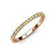 4 - Lara 2.00 mm Yellow Sapphire and Diamond Eternity Band 