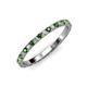 4 - Lara 2.00 mm Green Garnet and Diamond Eternity Band 