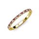 4 - Lara 2.00 mm Pink Tourmaline and Diamond Eternity Band 