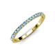4 - Lara 2.00 mm Blue Topaz and Diamond Eternity Band 