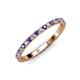 4 - Lara 2.00 mm Iolite and Diamond Eternity Band 
