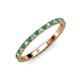 4 - Lara 2.00 mm Emerald and Diamond Eternity Band 