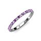 4 - Lara 2.00 mm Amethyst and Diamond Eternity Band 