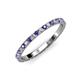 4 - Lara 2.00 mm Iolite and Diamond Eternity Band 