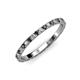 4 - Lara 2.00 mm Black and White Diamond Eternity Band 