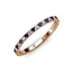 4 - Lara 2.00 mm Blue Sapphire and Diamond Eternity Band 
