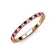 4 - Lara 2.00 mm Ruby and Diamond Eternity Band 