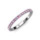 4 - Lara 2.00 mm Pink Sapphire and Diamond Eternity Band 