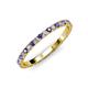 4 - Lara 2.00 mm Iolite and Diamond Eternity Band 