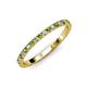 4 - Lara 2.00 mm Peridot and Diamond Eternity Band 