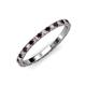 4 - Lara 2.00 mm Red Garnet and Diamond Eternity Band 