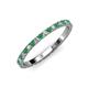 4 - Lara 2.00 mm Emerald and Diamond Eternity Band 