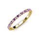 4 - Lara 2.00 mm Amethyst and Lab Grown Diamond Eternity Band 