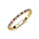 4 - Lara 2.00 mm Rhodolite Garnet and Lab Grown Diamond Eternity Band 