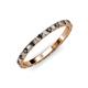 4 - Lara 2.00 mm Black Diamond and Lab Grown Diamond Eternity Band 
