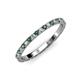 4 - Lara 2.00 mm Lab Created Alexandrite and Lab Grown Diamond Eternity Band 
