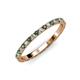 4 - Lara 2.00 mm Lab Created Alexandrite and Lab Grown Diamond Eternity Band 
