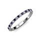 4 - Lara 2.00 mm Blue Sapphire and Lab Grown Diamond Eternity Band 