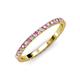 4 - Lara 2.00 mm Pink Sapphire and Lab Grown Diamond Eternity Band 