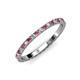 4 - Lara 2.00 mm Pink Tourmaline and Lab Grown Diamond Eternity Band 