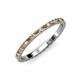 4 - Lara 2.00 mm Citrine and Lab Grown Diamond Eternity Band 