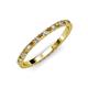 4 - Lara 2.00 mm Citrine and Lab Grown Diamond Eternity Band 