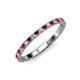 4 - Lara 2.00 mm Ruby and Lab Grown Diamond Eternity Band 