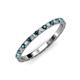 4 - Lara 2.00 mm Blue Diamond and Lab Grown Diamond Eternity Band 