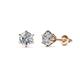 1 - Kenna Natural Round Diamond Six Prongs Martini Solitaire Stud Earrings 