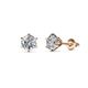1 - Kenna Natural Round Diamond Six Prongs Martini Solitaire Stud Earrings 