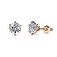 1 - Kenna Natural Round Diamond Six Prongs Martini Solitaire Stud Earrings 