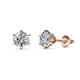 1 - Kenna Natural Round Diamond Six Prongs Martini Solitaire Stud Earrings 