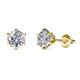 1 - Kenna Natural Round Diamond Six Prongs Martini Solitaire Stud Earrings 