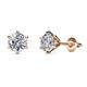 1 - Kenna Natural Round Diamond Six Prongs Martini Solitaire Stud Earrings 