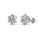 1 - Kenna Natural Round Diamond Six Prongs Martini Solitaire Stud Earrings 