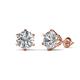 1 - Kenna Natural Round Diamond Six Prongs Martini Solitaire Stud Earrings 